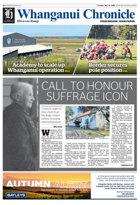 Cover of Whanganui Chronicle