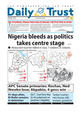 Cover of Daily Trust