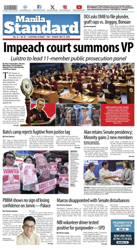 Cover of Manila Standard