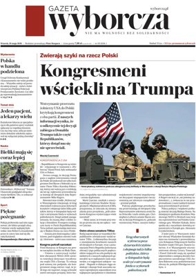 Cover of Gazeta Wyborcza