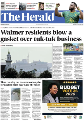 Cover of The Herald (South Africa)