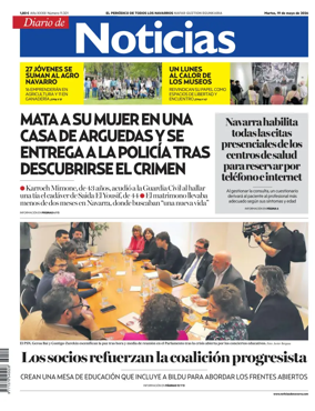 Cover of Diario de Noticias (Spain)