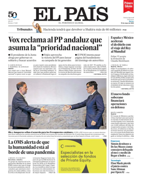 Cover of EL PAIS primera edicion