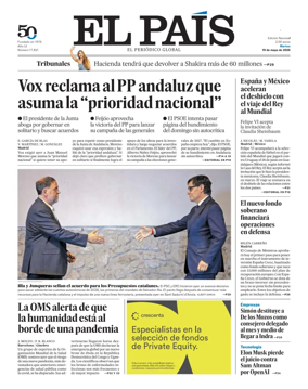 Cover of EL PAIS Andalucia