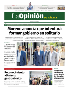 Cover of La Opinion de Malaga