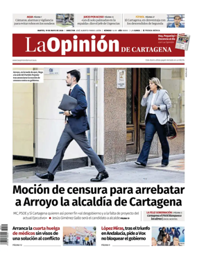 Cover of La Opinion de Murcia (Cartagena)