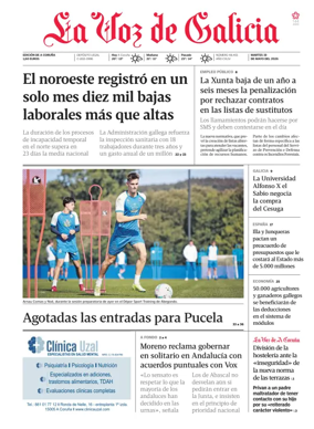 Cover of La Voz de Galicia (A Coruna)