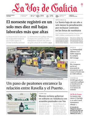 Cover of La Voz de Galicia (Arousa)