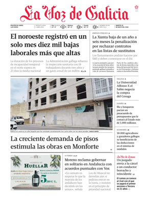Cover of La Voz de Galicia (Monforte)