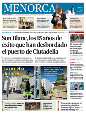 Cover of Menorca Diario Insular