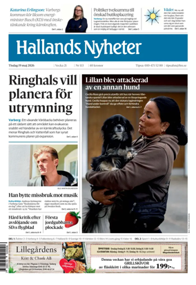 Cover of Hallands Nyheter