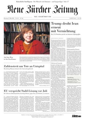 Cover of Neue Zurcher Zeitung