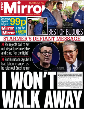 Cover of Daily Mirror (Northern Ireland)