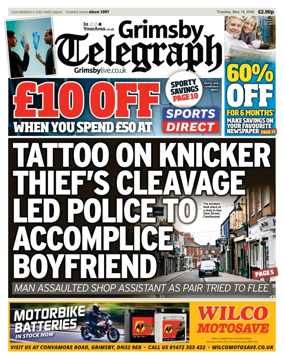 Cover of Grimsby Telegraph