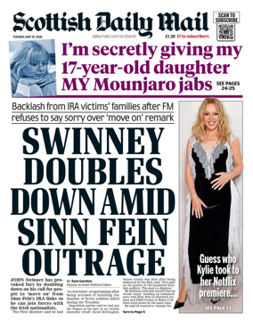 Cover of Scottish Daily Mail