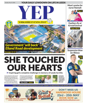 Cover of Yorkshire Evening Post