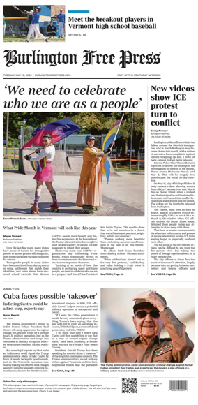 Cover of Burlington Free Press
