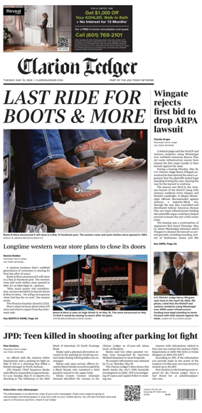 Cover of Clarion Ledger