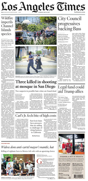 Cover of Los Angeles Times