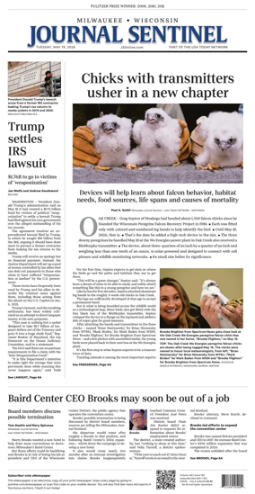 Cover of Milwaukee Journal Sentinel