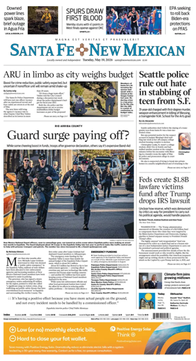 Cover of Santa Fe New Mexican