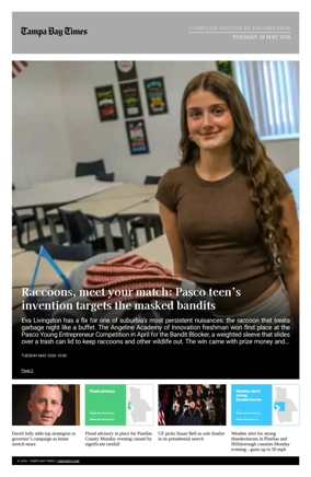 Cover of Tampa Bay Times TFP