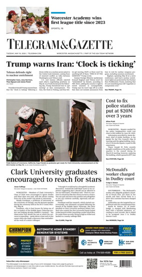 Cover of Telegram & Gazette