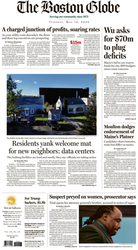 Cover of The Boston Globe
