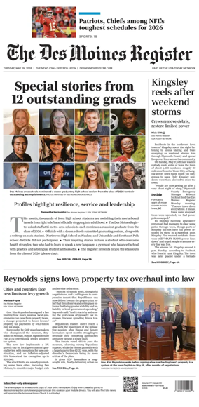 Cover of The Des Moines Register