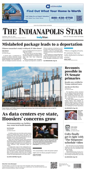 Cover of The Indianapolis Star