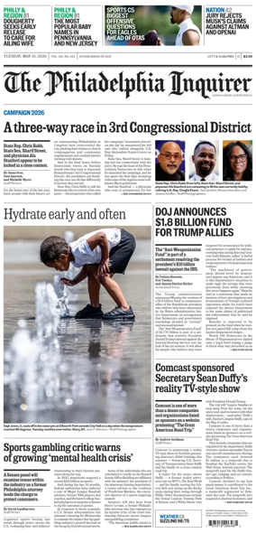 Cover of The Philadelphia Inquirer (South Jersey edition)
