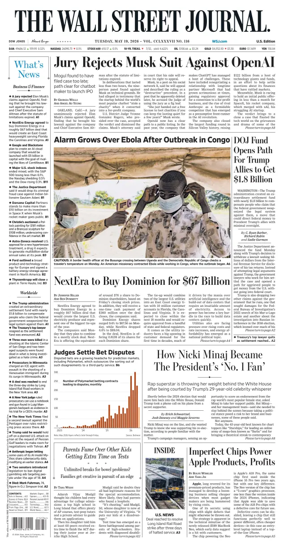 Cover of The Wall Street Journal