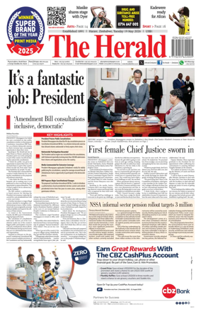 Cover of The Herald (Zimbabwe)
