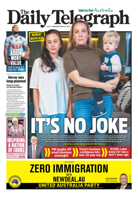 Cover of The Daily Telegraph (Sydney)
