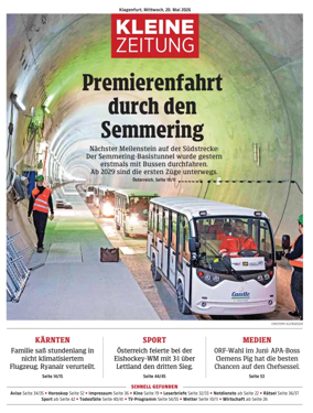 Cover of Kleine Zeitung Kaernten