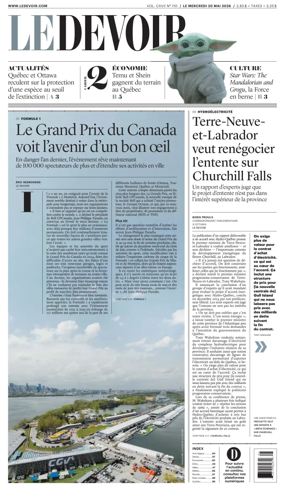 Cover of Le Devoir