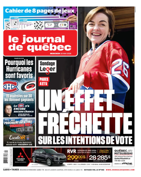 Cover of Le Journal de Quebec