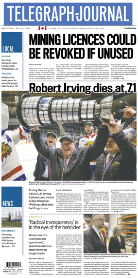 Cover of Telegraph-Journal