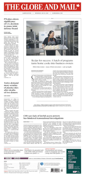 Cover of The Globe and Mail (Alberta Edition)