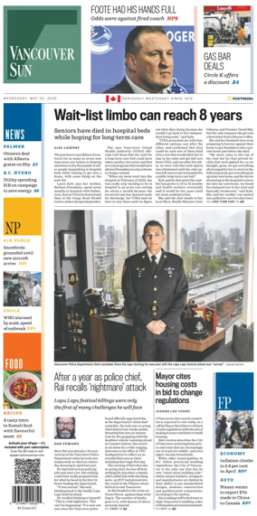 Cover of Vancouver Sun