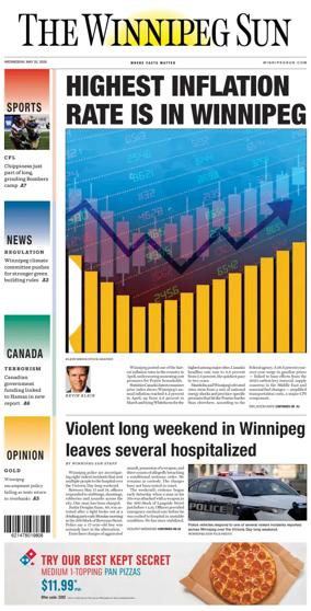 Cover of Winnipeg Sun