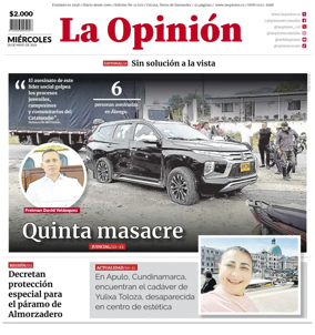 Cover of La Opinion