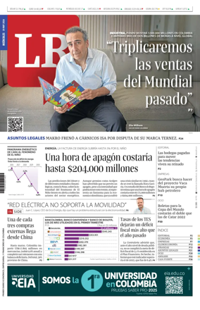 Cover of La Republica (Colombia)