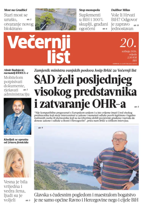 Cover of Vecernji list BiH
