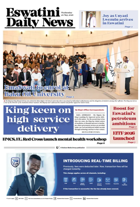 Cover of Eswatini Daily News