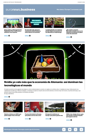 Cover of Euronews Business (Spanish) Compiled Edition