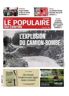 Cover of Le Populaire du Centre (Haute-Vienne)