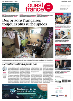 Cover of Ouest-France (Fougeres Vitre)