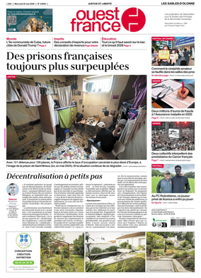 Cover of Ouest France (Les Sables-d'Olonne)