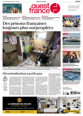 Cover of Ouest France (Lorient)